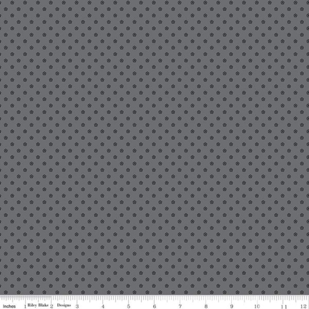 Flower in Gray (c16240-gray) | Blackout | Riley Blake Designs | Riley Blake